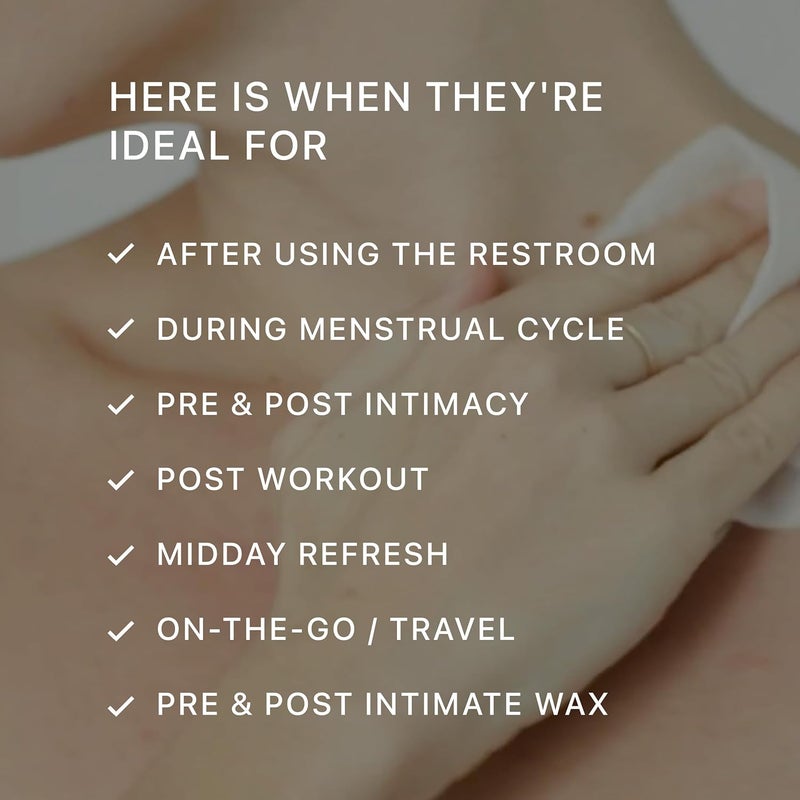 PRIVATES pH-Balanced INTIMATE WIPES for Women & Men | Odor Control, Irritation & Dryness Relief | Hydrating & Soothing with Aloe | Microbiome-Friendly | Natural Ingredients | Fragrance-Free | 25 Count - Image 2